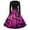 40# Purple Pink, variant on Halloween Dresses for Women Adult Square Neck Long Sleeve Renaissance Gothic Style Dress For Themed Party Evening Occasions