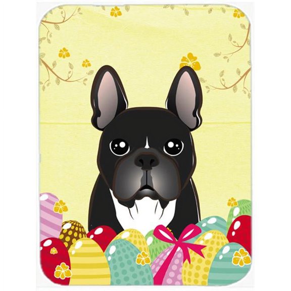 Caroline's Treasures French Bulldog Easter Egg Hunt Glass Cutting Board Large