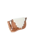 thumbnail image 3 of Jessica Simpson Woman's Jessie Crossbody Handbag, Cognac & Faux Shearling, 3 of 5