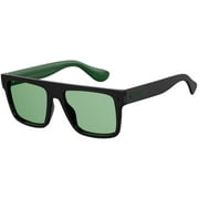 Havaianas Marau 807 Black/Green Men's Sunglasses Green Lens