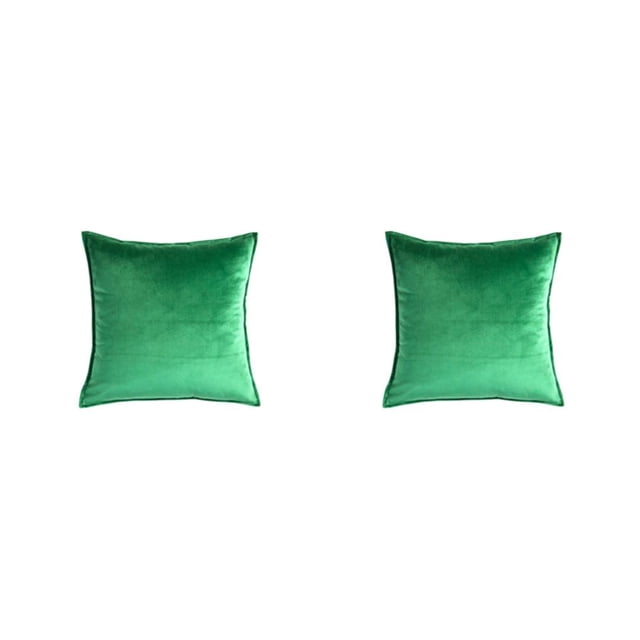 Matsuzay Funda de cojín de asiento Funda de almohada reutilizable Verde Verde 45x45cm 2piezas