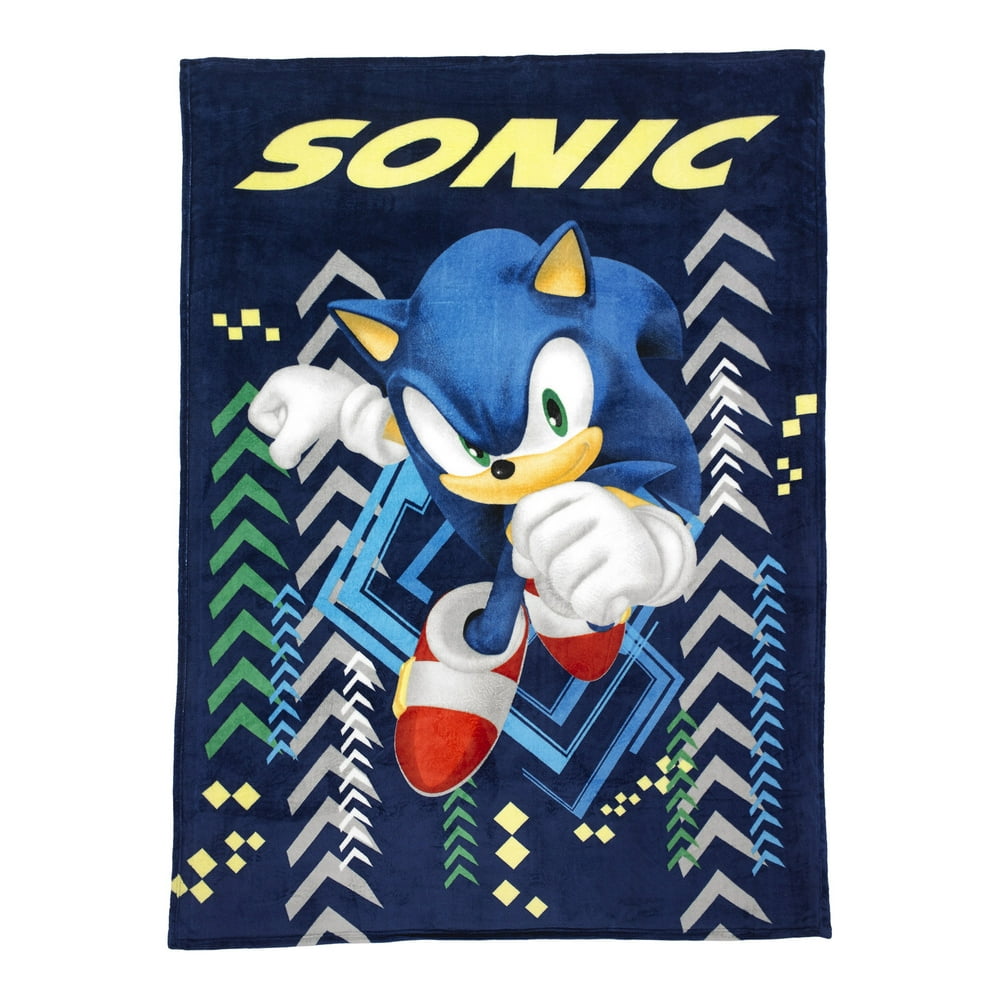 Sonic the Hedgehog Kids Plush Microfiber Bedding Blanket, Twin/Full