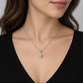 thumbnail image 6 of Women's Round-Cut Solitaire Pendant Necklace, White Copper Silver-Tone Chain, Fashion Commuter Necklace for Women, 6 of 8
