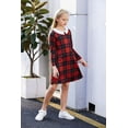thumbnail image 3 of Oudiya Kids Vintage Long Sleeve T-Shirt Dress with Peter Pan Collar for girls 4-13 Years, 3 of 7