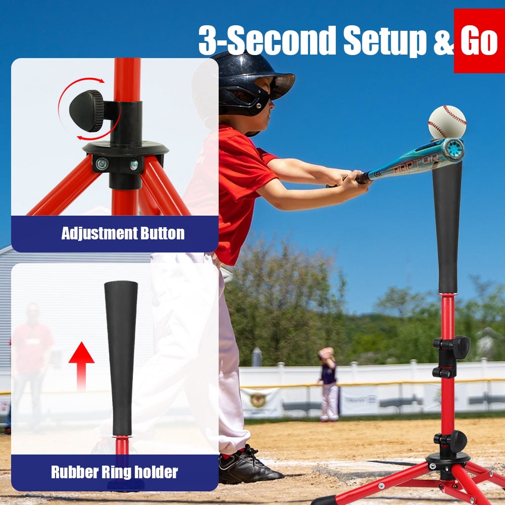 JISPOORT Youth Adjustable Height Baseball Batting Tee