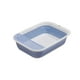 thumbnail image 1 of Bandeja de arena plegable para gatos con pala, resistente a salpicaduras, con tapa abierta para perros pequeños 46x34x12cm Azul, 1 of 9