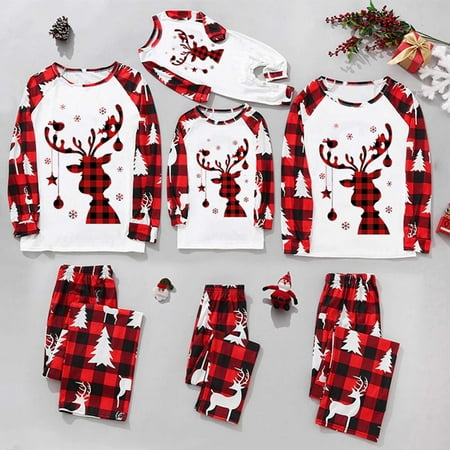 

Christmas Dad Matching Family Pajamas Sets Christmas PJ s With Print And Plaid Printed Long Sleeve Tee And Bottom Loungewear