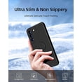 thumbnail image 5 of for Samsung Galaxy S21 FE 5G Phone Case, Ring Stand [360° Rotatable Ring Holder] with 2 Screen Protector, with Full Camera Cover Protection, Silicone Slim Protective Phone Case (Black), 5 of 12