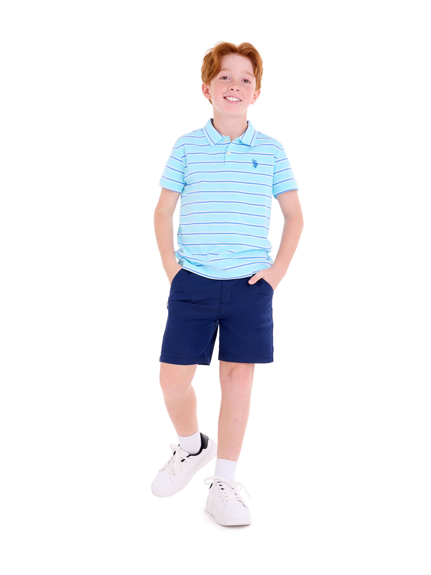 U.S. Polo Assn. Boys Everyday Play Jersey Polo, Sizes 4-18