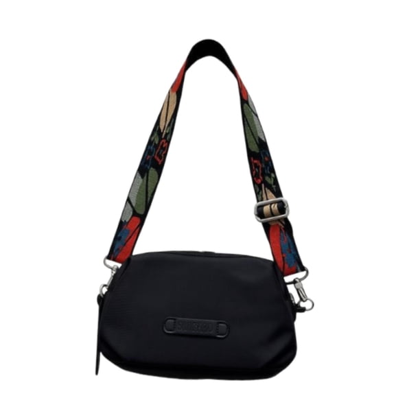Bolso bandolera para mujer, moderno, de gran capacidad, portátil, para exteriores. Negro