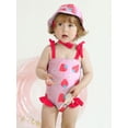 thumbnail image 6 of Usaibhir Baby Girls Swimsuit Toddler Ruffled Bikini One-Piece Swimwear Baby Girl Bathing Suits Kids Swimming Bathing Beachwear 12M-4Y, 6 of 10