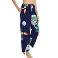 thumbnail image 2 of Balery Astronaut Dinosaur and Space print Women's Pajama Pants,Ultra Lightweight Pjs,Lounge Pant-Small, 2 of 9