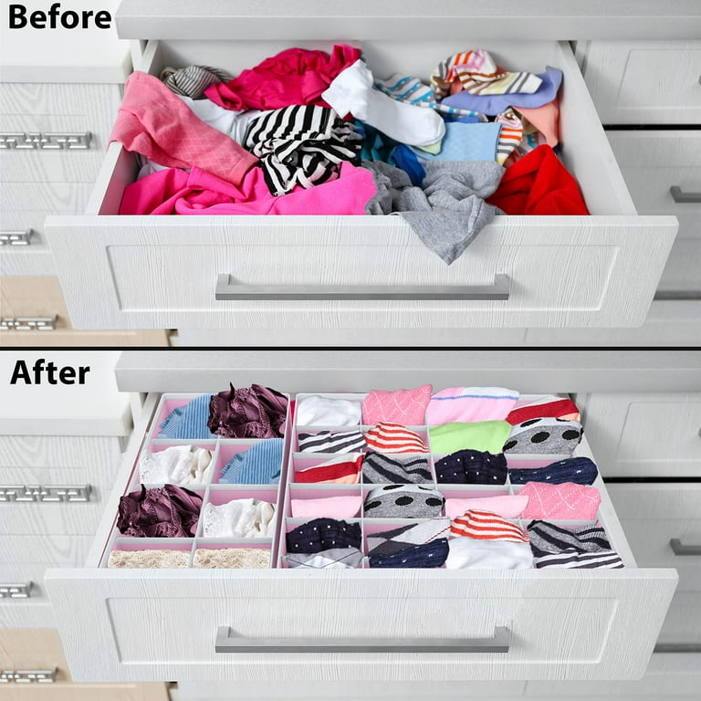 Divider Pink Plastic Storage Drawers Organizers For Shoe Underwear