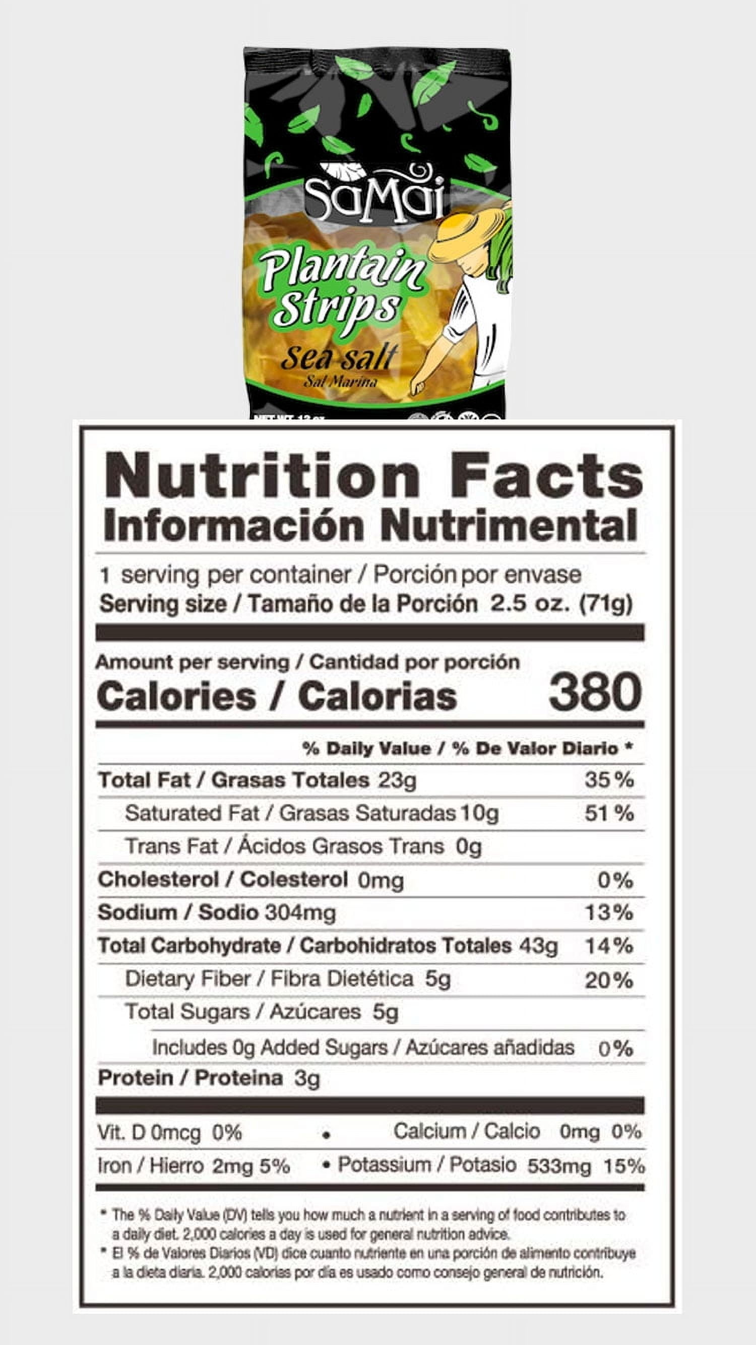 (2 pack) Samai Pacific Sea Salt Plaintain Strips, 12 oz, 1 Bag