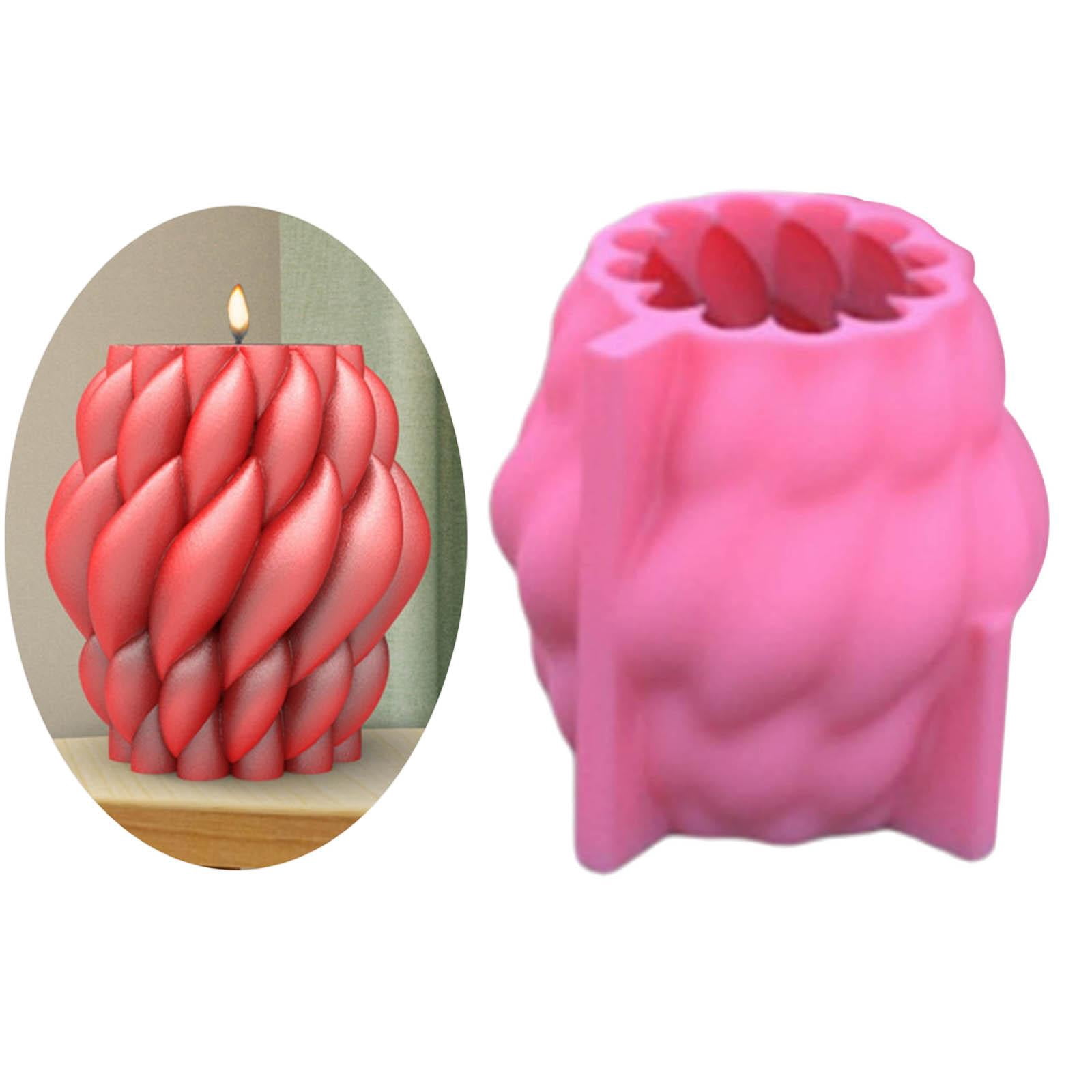 FVDPWYE Geometric Pillar Candle Mold Scented Candle Making Resin Plaster Mould Wax Molds