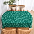 thumbnail image 2 of Rdsfhsp Dark Green Ditsy Floral Oval Tablecloth, All Over Tiny Flower Print Table Cloth, Wrinkle Free 60x84 Inch 6-8 Seater, 2 of 4