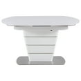 thumbnail image 2 of Chintaly Imports CHARLOTTE-DT-B Charlotte Brushed Stainless Steel Base Plate Dining Table, 2 of 8