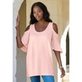 thumbnail image 6 of Roaman's Women's Plus Size Cold-Shoulder Ultra Drape Tunic, 6 of 6