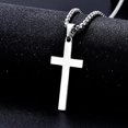 thumbnail image 4 of SISGEM 925 Sterling Silver Cross Pendant Necklace Box Chain Necklace Jewelry Gift for Men Father, 4 of 6