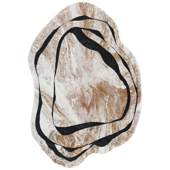 SAFAVIEH Contour Eugene Abstract Area Rug, Rust/Ivory, 8' x 10'