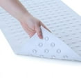 SlipX Solutions Extra Long Rubber Bath Safety Mat, 18"x36" (White