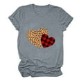 thumbnail image 2 of Qiopertar T-Shirt Imprimé Décontracté à Manches Courtes Col Rond pour Femmes Saint-Valentin Liquidation Livraison Gratuite Offres de la Semaine Liquidation, 2 of 7