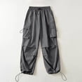 thumbnail image 4 of Men Wide Leg Cargo Jogger Pants Multi Storage Pockets Breathable Sports Workout Pants S-XXL, 4 of 8
