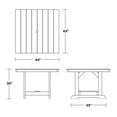 thumbnail image 2 of Wildridge Heritage 44"x44" Dining Table, Dark Gray - Outdoor Weather Resistant Recycled Plastic Furniture for Patio, 2 of 2