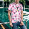 thumbnail image 6 of Lsque Cherry Strawberry Pattern Mens Polo Golf Shirts Funny Graphics Shorts Sleeve Button Shirts Baseball T-shirt-Large, 6 of 7