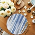 thumbnail image 2 of Blue Gray Round 15 Inch Placemats Set of 8, Modern Simple Abstract White Ombre Texture HeatResistant Non Slip Place Mats for Dining Table, Wipeable Braided Kitchen Table Mats for Housewarming, 2 of 9