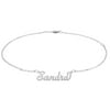 Personalized "Carrie" Style Name Anklet in Sterling Silver