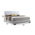 thumbnail image 4 of BenJara Contemporary Style Queen Size Wooden Panel Bed with Headboard, White, 4 of 4