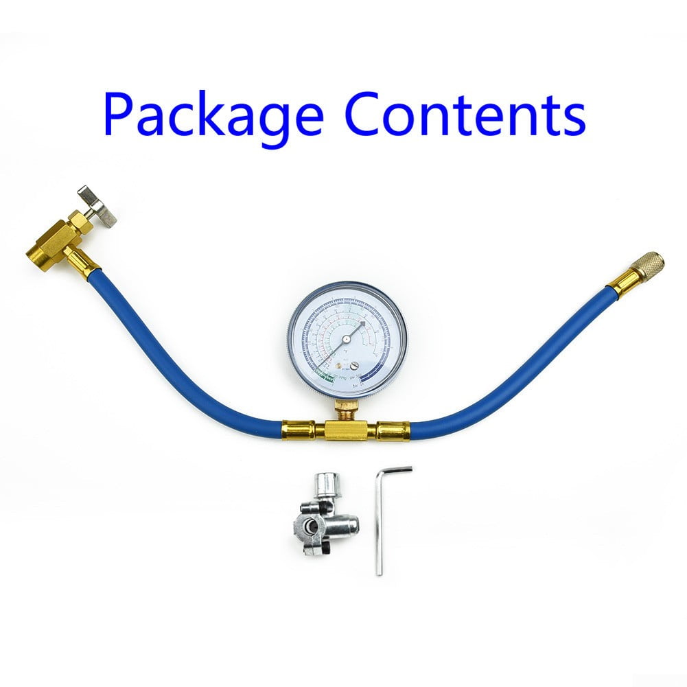 Bullet Piercing Tap Valve Kits R134a Charging Hose Can Tap with Gauge R