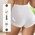 thumbnail image 6 of Blmnix Boyshort Women Underwear Tummy Control Seamless High Waisted Panties White Lace Panties Womens Underwear Cotton,XL, 6 of 7