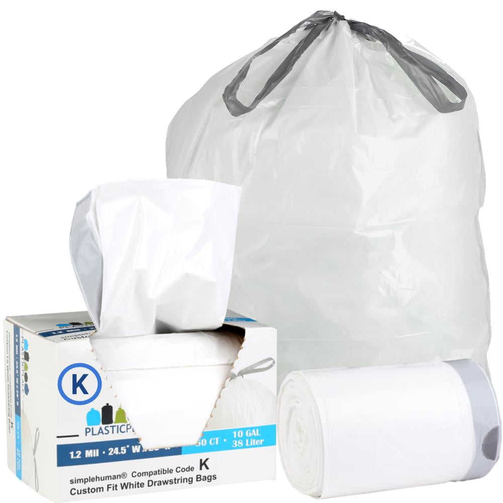 Plasticplace Simplehuman ® Code K Compatible │ Custom Fit Trash Bags