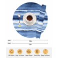 thumbnail image 6 of 15 Inch Round Placemats Set of 6, Blue Stripes Non Slip Heat Insulation PP Table Mats, Watercolor Retro Ombre Abstract Tie Dye Art Washable Place Mats for Kitchen Dining Party Table Decor, 6 of 7