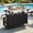 Black, variant on 60" Foldable Outdoor Kitchen Island with Stainless Steel Top, Rolling Cart with Lockable Wheels and Storage Cabinet for Patio BBQ, Grey
