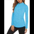thumbnail image 1 of Sudadera Deportiva de Larga con Cremallera de 1/4 y Protección Solar UPF 50+ para Mujer, de Secado Rápido, para Hacer Ejercicio y Senderismo. Azul L, 1 of 7