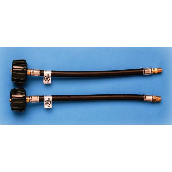 Cavagna Group Propane Hose 50-A-190-0039 1/4 Inch Inside Diameter Pigtail Hose; Type 1 ACME Nut x 1/4 Inch Inverted Flare; With Excess Flow Limit Device And Heat Sensitive Plug; 18 Inch Length