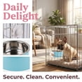 thumbnail image 6 of AuroraX Stainless Steel Hanging Pet Bowl Dog Crate Water Bowl Heavy Duty BPA Free Dishwasher Safe Rust Resistant No Spill Dog Bowl for Travel Blue, 6 of 6