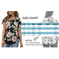thumbnail image 5 of MOSHU Plus Size T-shirts for Women V Neck Summer Tunic Tops Floral Print Curved Hem Women Shirts, 5 of 6