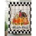 thumbnail image 2 of Fsddascl Thanksgiving Shower Curtain Set - Extra Long 72" x 96" Washable Bathtub Curtain with 12 Hooks, Fall Farmhouse Turkey Orange Pumpkin Flower Waterproof Fabric Shower Curtains for Bathroom, 2 of 6