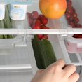 thumbnail image 3 of Estante de almacenamiento multifunción y práctico para guardar verduras, frutas, alimentos y huevos, color blanco y naranja, 3 of 5