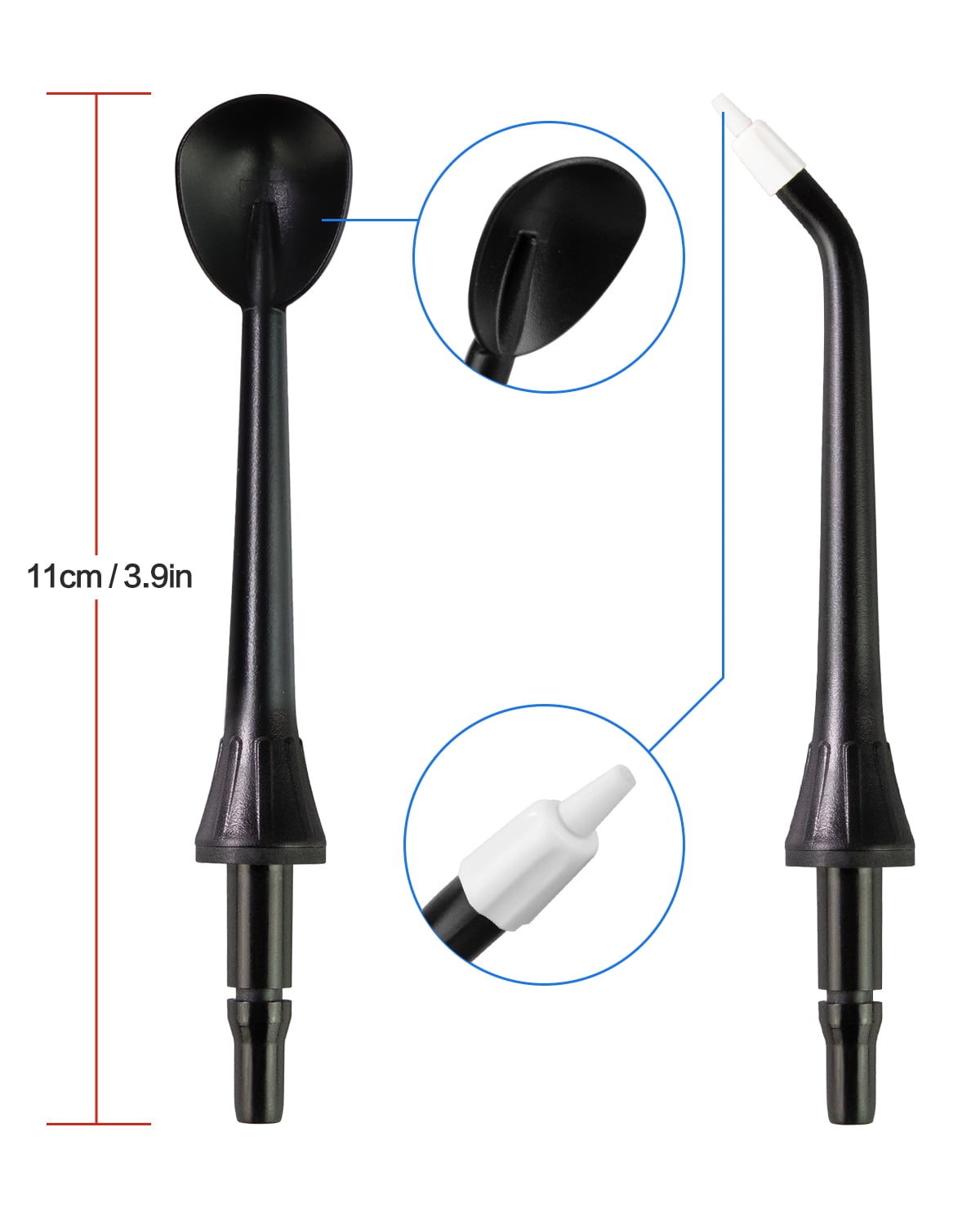 MySmile Cordless Water Flosser Replacement Jet Tips for LP211 & LP221 , Portable Water Dental Flosser Picks Oral Irrigator 10pcs Nozzles