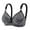 Dark Gray, variant on Hontri Bras for Women, Women Sexy Lace Back Button Shaping Cup Adjustable Shoulder Strap Large Size Underwire Bra Beige L under $10