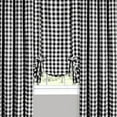 thumbnail image 2 of Buffalo Black Plaid Modern Window Curtain Panel : 58" x 36" Tier Pair, 2 of 5
