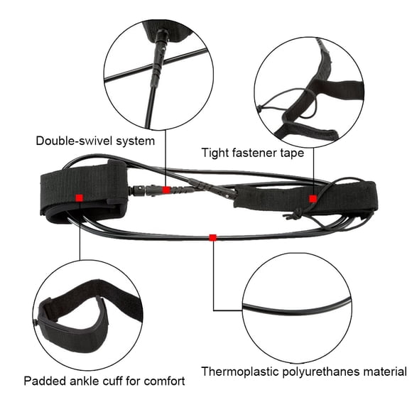 Water Sport Surf Leash Foil Wing Surf Waist Leash Hip Belt Surfing Chest Strap Releasable Leashes