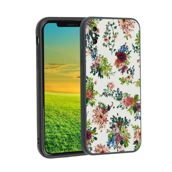 Floral-255 Phone Case, Degined for iPhone XS Max Case Men Women, Flexible Silicone Shockproof Case for iPhone XS Max