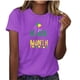 thumbnail image 1 of Tops de Algodón para Mujeres Día de la Independencia Casual Impreso Cuello Redondo, Camiseta de Manga Corta para el Hogar Y Diario, 1 of 3
