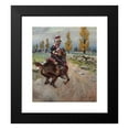 thumbnail image 2 of Wojciech Kossak 20x23 Black Modern Framed Museum Art Print Titled - Light Cavalryman on Reconnaissance (1925), 2 of 5